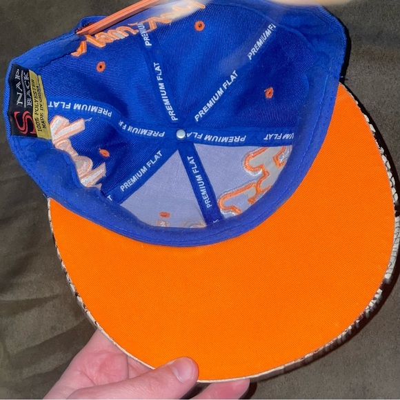 New York “Orange/Blue” Snake Skin SnapBack Cap - Picture 5 of 6